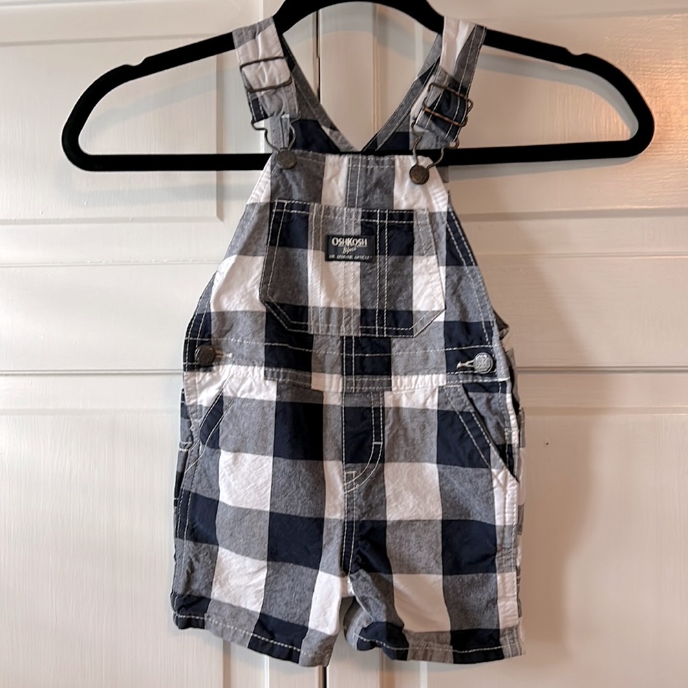 Navy and White Osh Kosh overalls